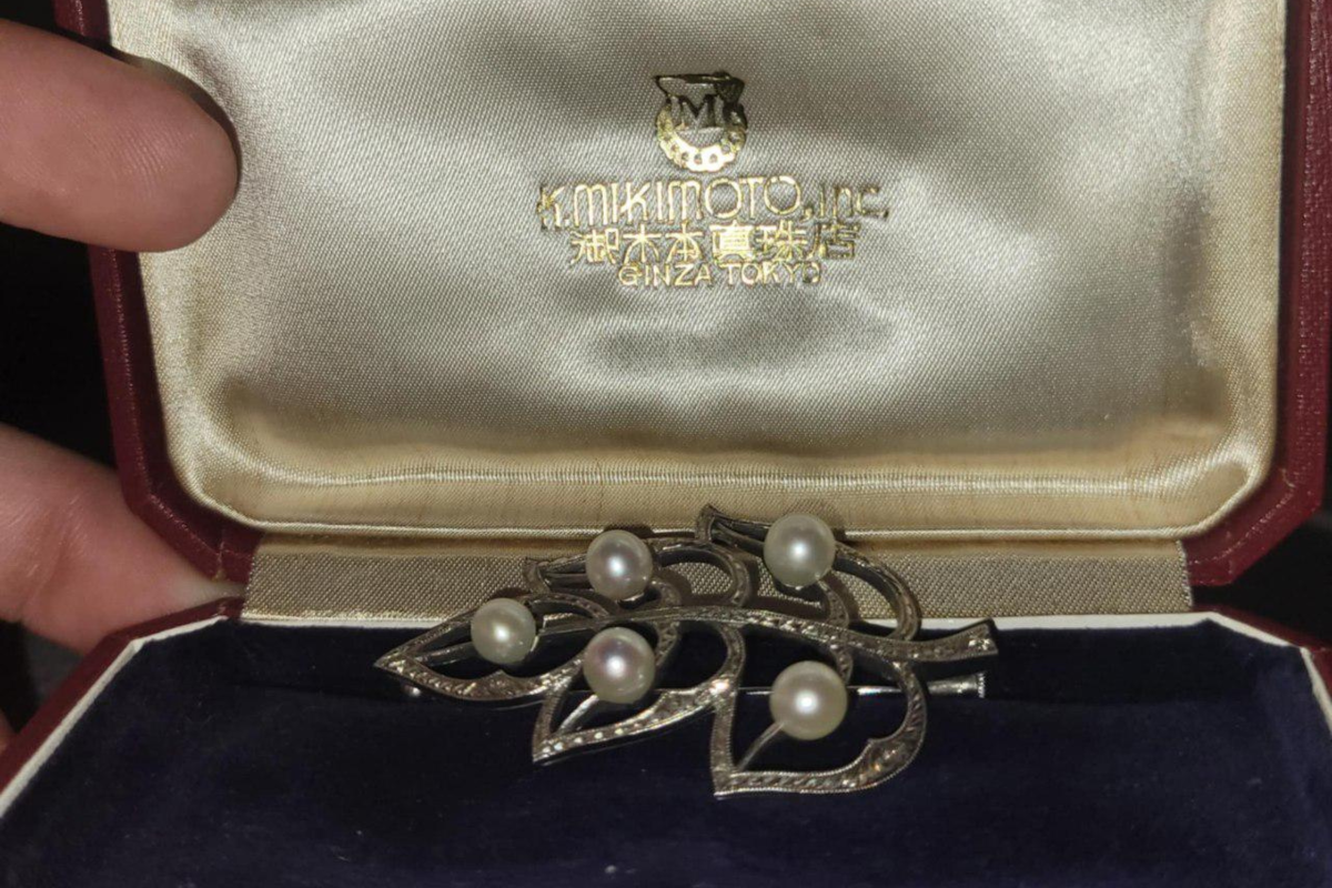 Antique thrifted brooch
